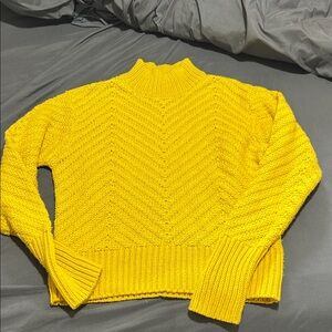 Worthington Mustard Knit Turtleneck Sweater
